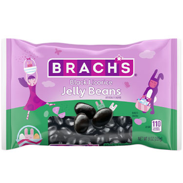 Brachs Black Licorice Jelly Beans 9oz Bag
