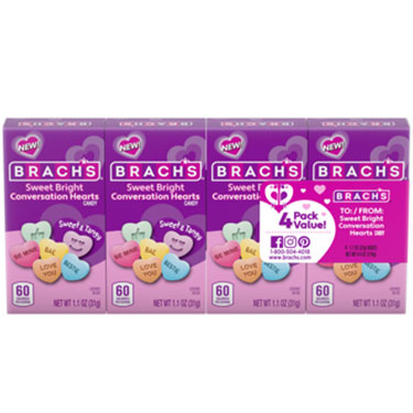 Brachs Sweet Bright Conversation Heart Boxes 4ct