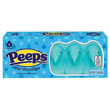 Peeps Easter Blue Marshmallow Chicks 5ct 1.5oz Box