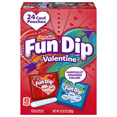 Fun Dip Valentines Card Pouches 10.32oz Box