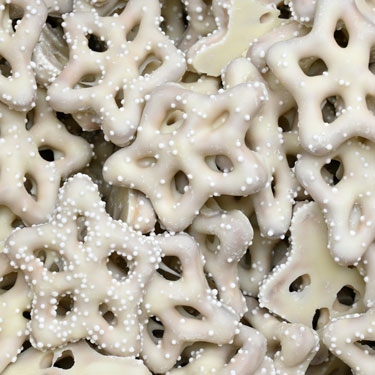 Hayden Valley Foods Yogart Star Pretzels with White Nonpareils 1lb