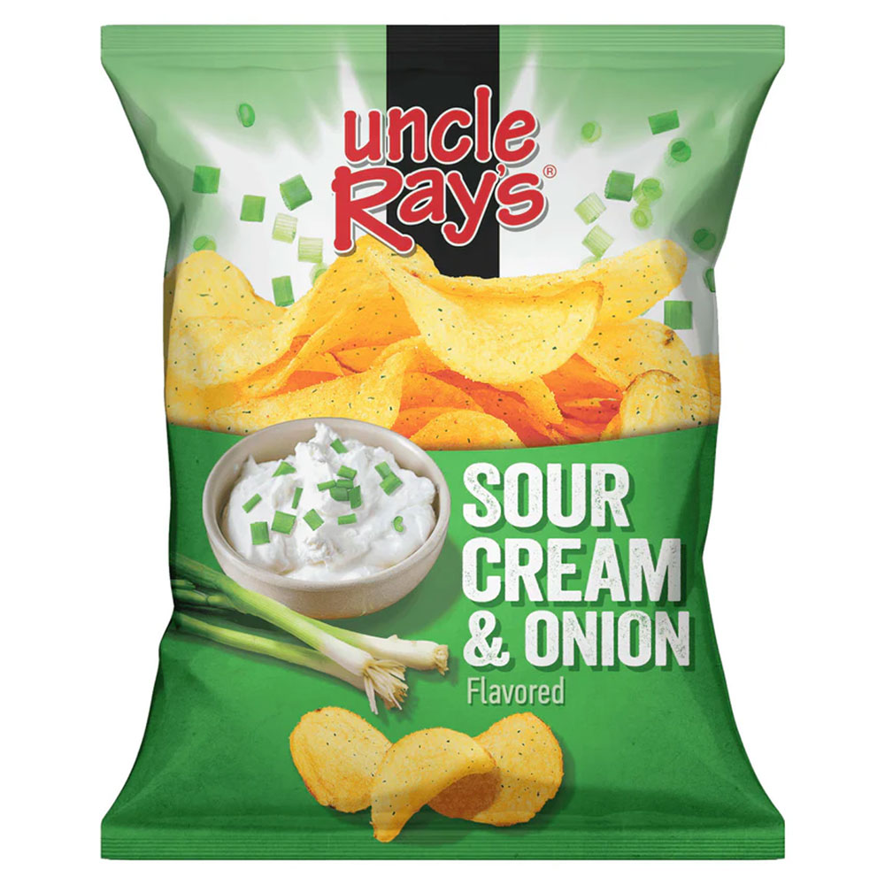 Uncle Rays Potato Chips Sour Cream and Onion 4.5oz 10ct