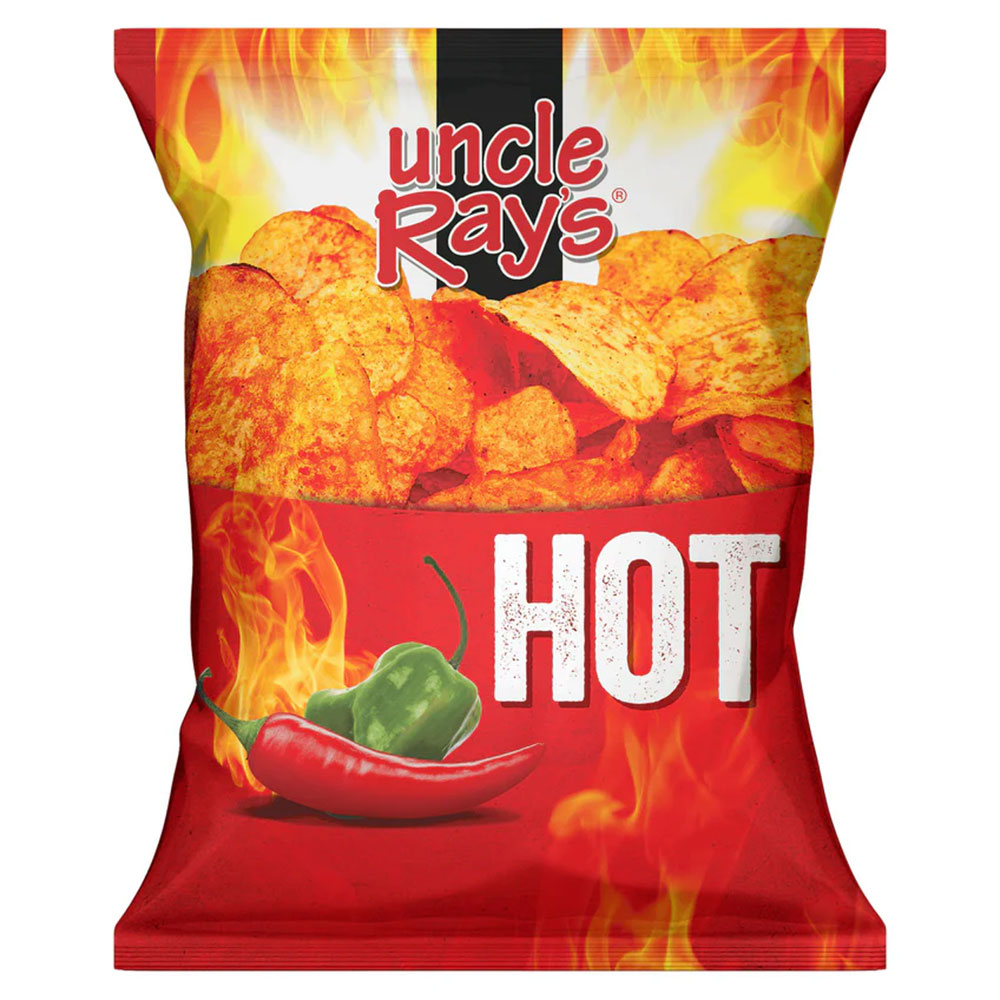 Uncle Rays Potato Chips Hot 4.5oz 10ct