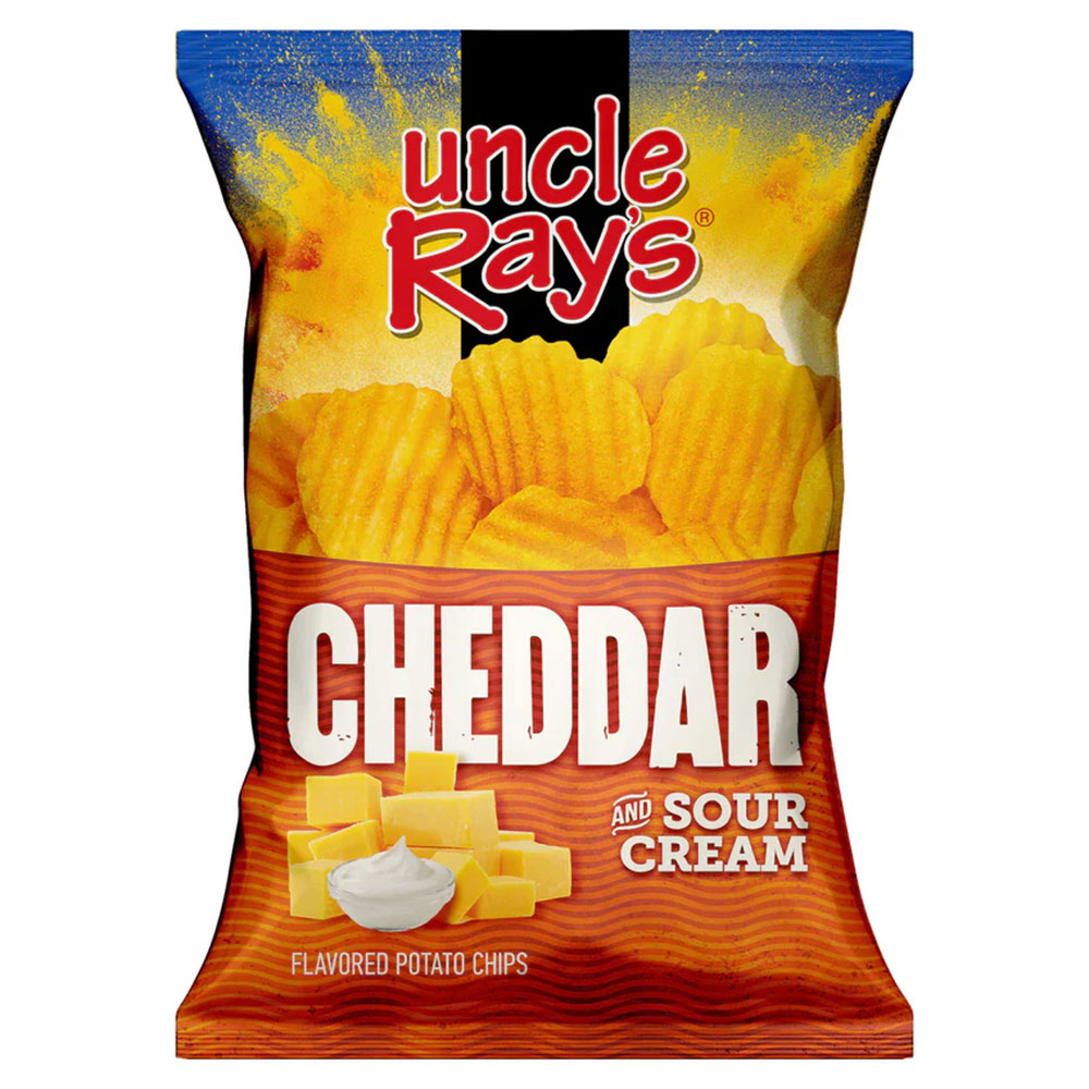Uncle Rays Potato Chips Sour Cream and Cheddar 4.25oz 10ct