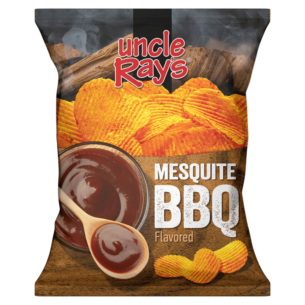 Uncle Rays Potato Chips Mesquite BBQ 4.5oz 10ct
