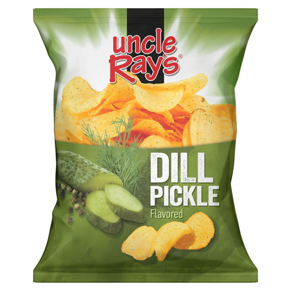 Uncle Rays Potato Chips Dill Pickle 3oz 12ct