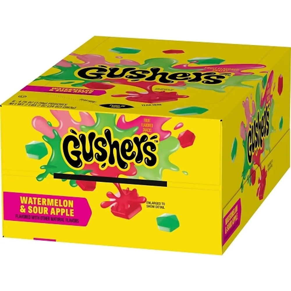 Gushers Watermelon And Sour Apple 4.25oz 8ct Box