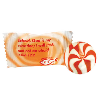 Scripture Candy Wrapped Hard Candy Orange and Cream 1 Lb
