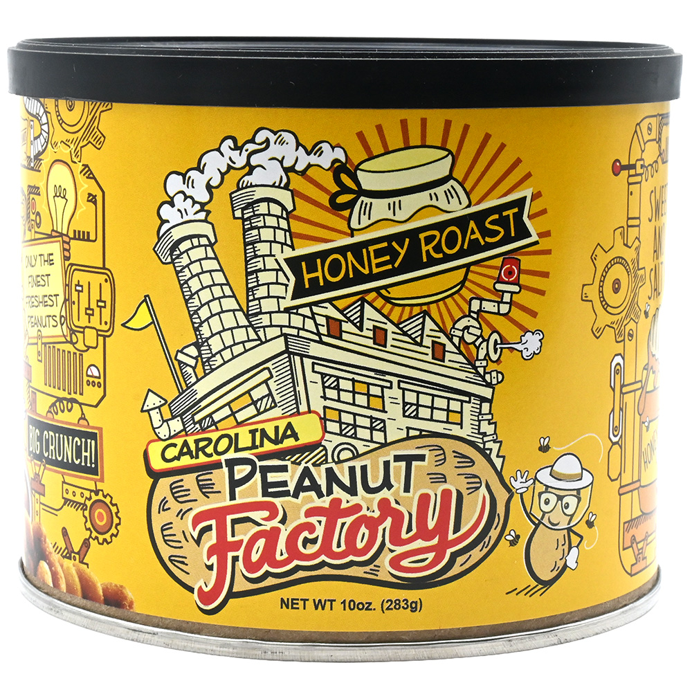 Carolina Peanut Factory Honey Roasted Peanuts 10oz Jar