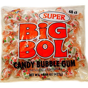 Alberts Super Big Bol Candy Coated Bubble Gum 48ct Bag