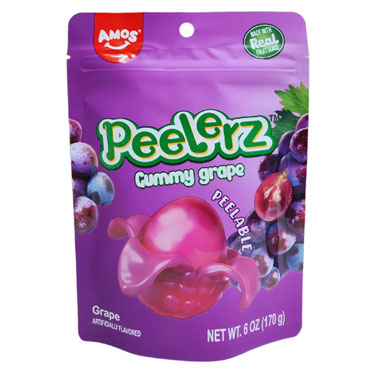 Amos Peelerz Gummy Grape 6oz Bag