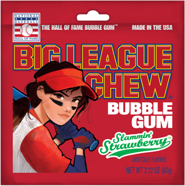 Big League Chew Wild Pitch Watermelon Bubble Gum 60g Pouch