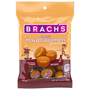 Brachs Nips Caramel Hard Candy 3.25oz Bag