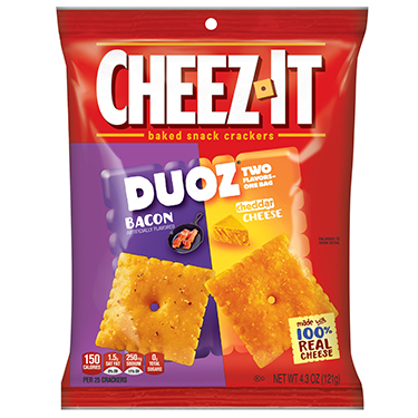 Cheez It Duoz Bacon Cheddar 4.3oz Bags 6 Pack