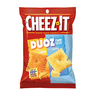 Cheez It Duoz Cheddar Jack and Baby Swiss 4.3oz Bags 6 Pack