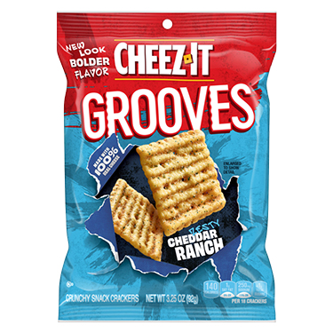 Cheez It Grooves Zesty Cheddar Ranch 3.25oz Bags 6 Pack