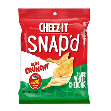 Cheez It Snapd Sharp White Cheddar 2.2oz Bags 6 Pack