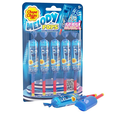 Chupa Chups Melody Pops Blue Raspberry 5 Pack