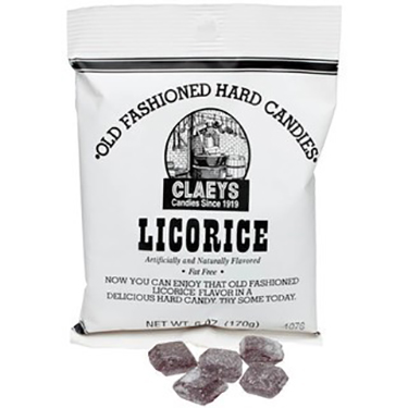 Claeys Old Fashioned Hard Candy Licorice 6oz Bag