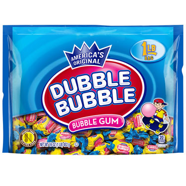 Dubble Bubble Bubble Gum Twist Wrap Original 1 Lb Bag