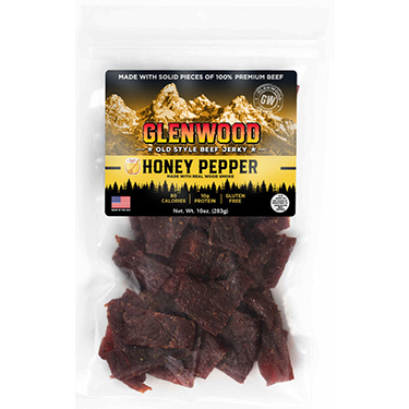 Glenwood Jerky Old Style Honey Pepper 10oz Bag