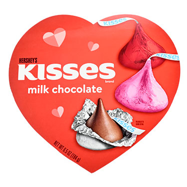 Hersheys Milk Chocolate Kisses 6.5oz  Heart Box