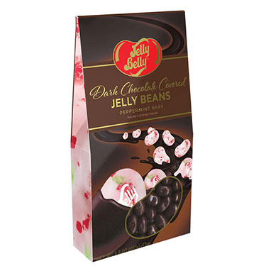 Jelly Belly Dark Chocolate Covered Peppermint Bark 3.8oz Gable Box