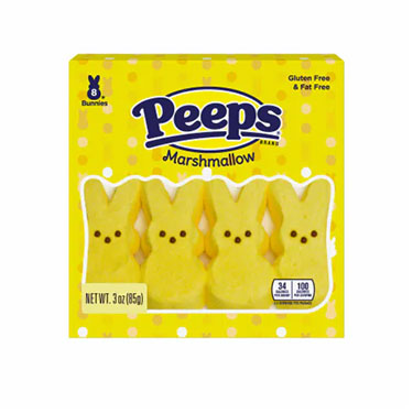 Just Born Easter Peeps Yellow Marshmallow Bunnies 3oz Box