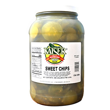 Kaiser Sweet Chips Pickles Gallon Jar