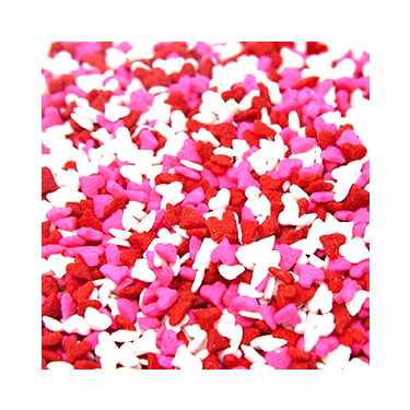 Kerry Jumbo Red White and Pink Heart Shaped Sprinkles 1oz