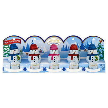 Lindt Mini Snowman Milk Chocolate 5pk