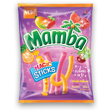 Mamba Fruit Chews Magic Sticks 6oz Bag