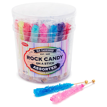 Espeez Rock Candy On A Stick Assorted 36ct Tube