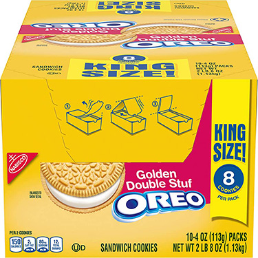 Oreo Golden King Size Double Stuff 4 oz 10 ct Box