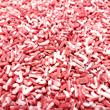 Kerry Peppermint Candy Cane Shapes Sprinkles 1oz