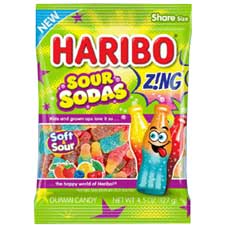 Haribo Zing Sour Sodas 4.5oz Bag