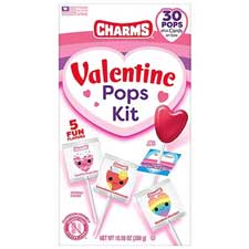 Charms Valentine Pops Kit 10.58oz Box