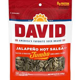 David Jumbo Jalapeno Hot Salsa Sunflower Seeds 5.25oz Bag