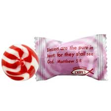 Scripture Candy Wrapped Hard Candy Strawberries and Cream 1 Lb