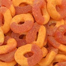 Jovy Chamoy Peach Gummy Rings 1 Lb