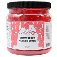 Candy Retailer Gummy Bears Strawberry 32oz Jar
