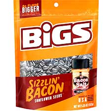 Bigs Sunflower Seeds Sizzlin Bacon 5.3oz Bag