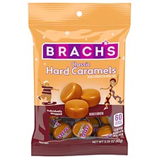 Brachs Nips Caramel Hard Candy 3.25oz Bag