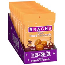 Brachs Nips Caramel Flavored Hard Candy 3.25oz Pack of 12