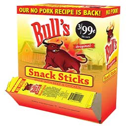 Bulls Original BIG Snack Sticks No Pork 100ct Box