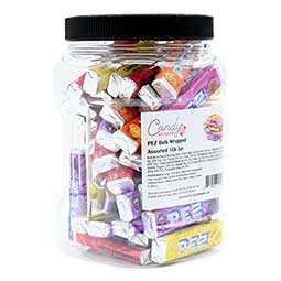 Candy Retailer PEZ Bulk Wrapped Assorted 1Lb Jar