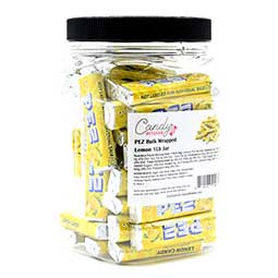 Candy Retailer PEZ Bulk Wrapped Lemon 1Lb Jar