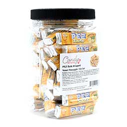 Candy Retailer PEZ Bulk Wrapped Sour Pineapple 1Lb Jar