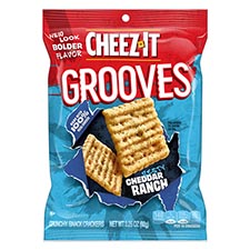 Cheez It Grooves Zesty Cheddar Ranch 3.25oz Bags 6 Pack