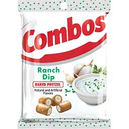 Combos Ranch Dip Baked Pretzel 6.3oz Bag